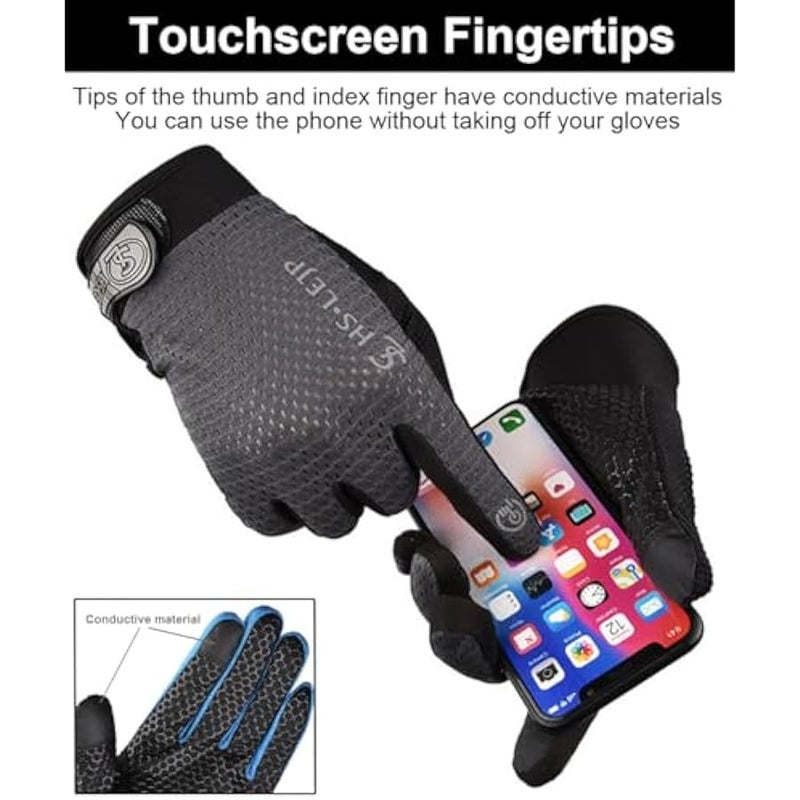 Full Finger Cycling Gloves Mountain Bike Gloves, Touchscreen MTB Gloves Racing Gloves Cycling Gloves for Men Bicycle Gloves Men & Women, Full Finger Workout Gloves - Image 5